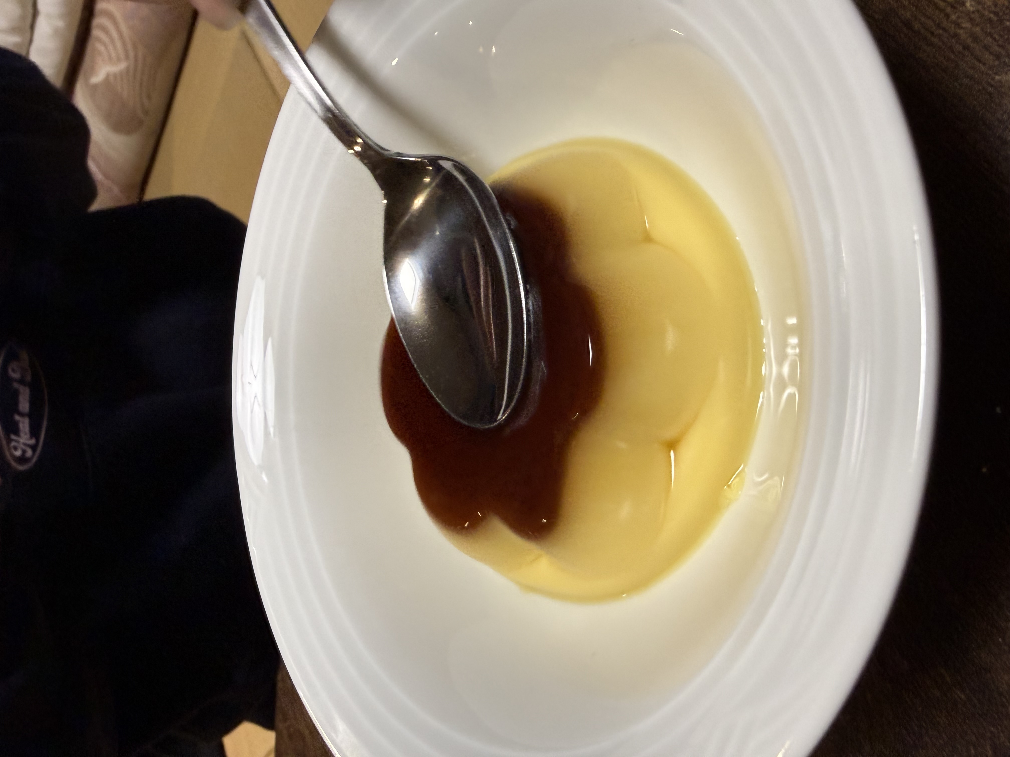 Japanese convenience store caramel pudding